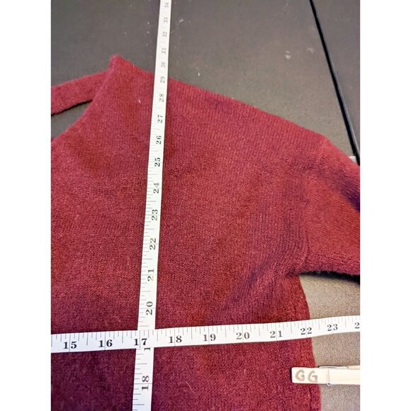 Dreamers Open Back Cut Out V Neck Sweater Dress Red S/M Womens Oversized - Picture 6 of 7